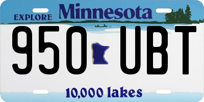 MN license plate 950UBT