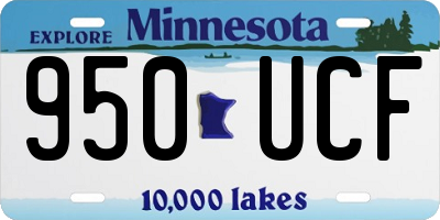 MN license plate 950UCF