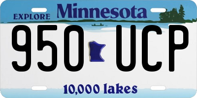MN license plate 950UCP