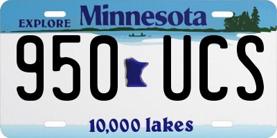 MN license plate 950UCS