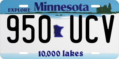 MN license plate 950UCV