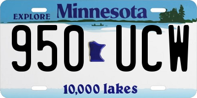 MN license plate 950UCW