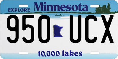 MN license plate 950UCX