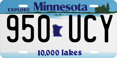 MN license plate 950UCY