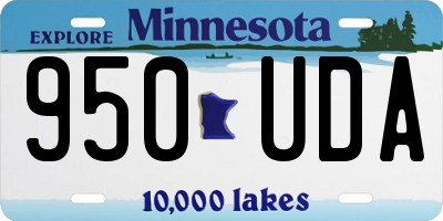 MN license plate 950UDA