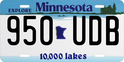 MN license plate 950UDB