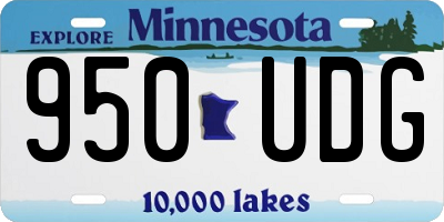 MN license plate 950UDG