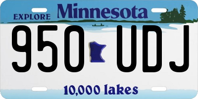 MN license plate 950UDJ