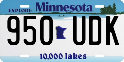 MN license plate 950UDK