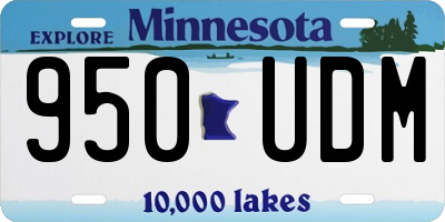 MN license plate 950UDM