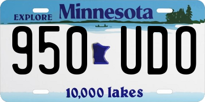 MN license plate 950UDO
