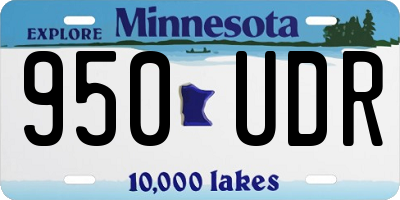 MN license plate 950UDR