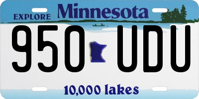 MN license plate 950UDU