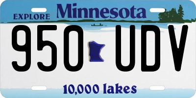 MN license plate 950UDV