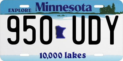 MN license plate 950UDY