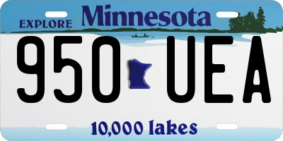 MN license plate 950UEA