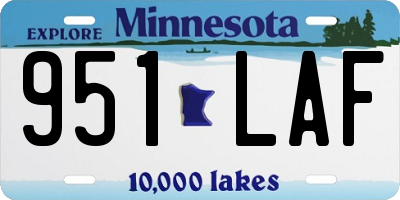 MN license plate 951LAF