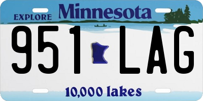 MN license plate 951LAG