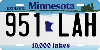 MN license plate 951LAH