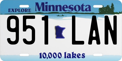 MN license plate 951LAN