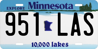 MN license plate 951LAS