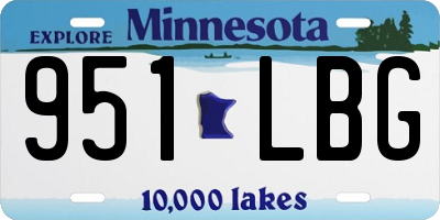 MN license plate 951LBG