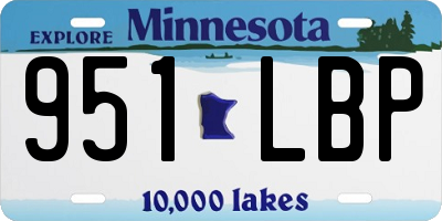 MN license plate 951LBP