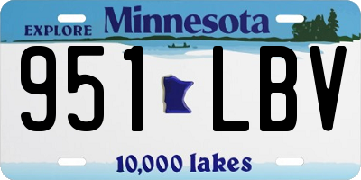 MN license plate 951LBV