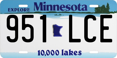 MN license plate 951LCE