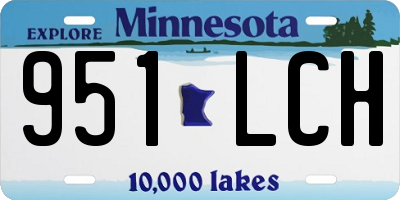 MN license plate 951LCH