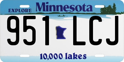MN license plate 951LCJ