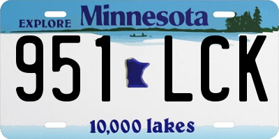 MN license plate 951LCK