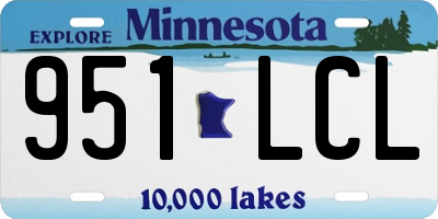 MN license plate 951LCL