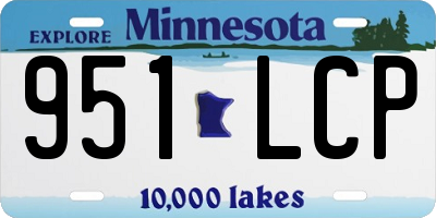MN license plate 951LCP