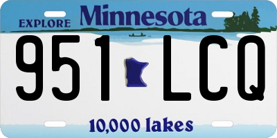 MN license plate 951LCQ