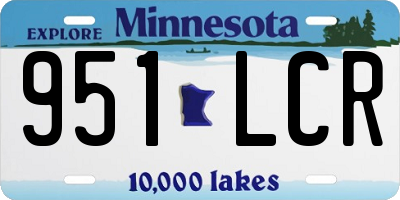MN license plate 951LCR