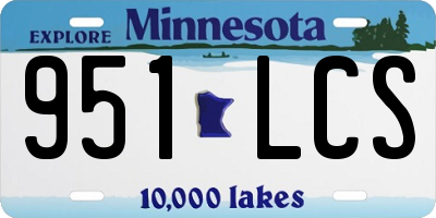 MN license plate 951LCS