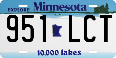 MN license plate 951LCT