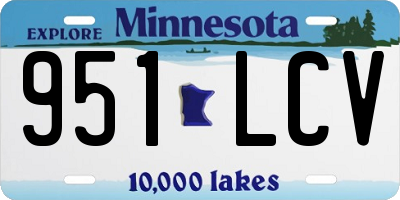 MN license plate 951LCV