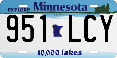 MN license plate 951LCY