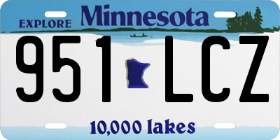 MN license plate 951LCZ