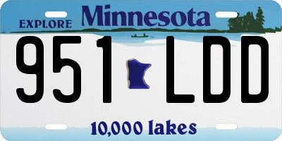 MN license plate 951LDD
