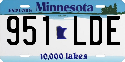 MN license plate 951LDE