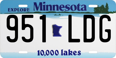 MN license plate 951LDG