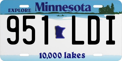 MN license plate 951LDI