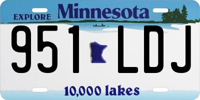 MN license plate 951LDJ