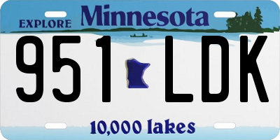 MN license plate 951LDK