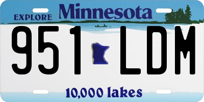 MN license plate 951LDM