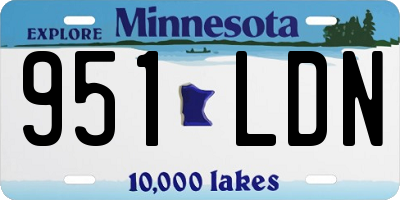 MN license plate 951LDN