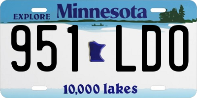 MN license plate 951LDO